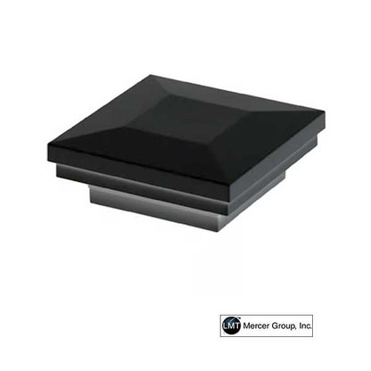 LMT Square Ornamental Post Caps - Black - The Deck Store USA