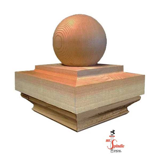 Mr. Spindle Wood Ball Post Cap at The Deck Store USA