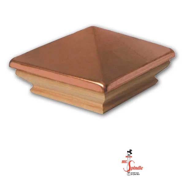 Mr. Spindle Copper Pyramid Post Cap at The Deck Store USA