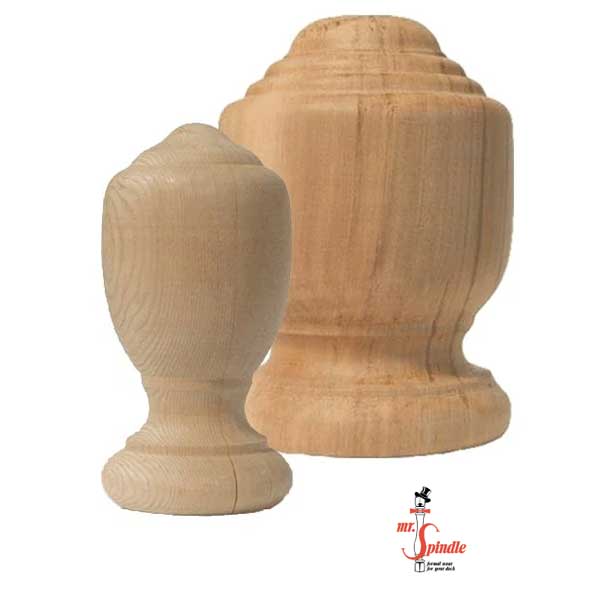 Mr. Spindle Jamestown Finials 4" and 6" at The Deck Store USA