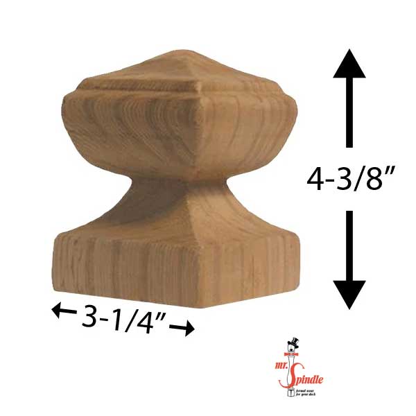 Mr. Spindle Prince Edward Finial Dimensions - The Deck Store USA