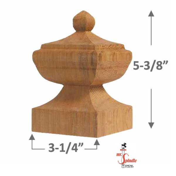 Mr. Spindle Royal Finial Dimensions - The Deck Store USA