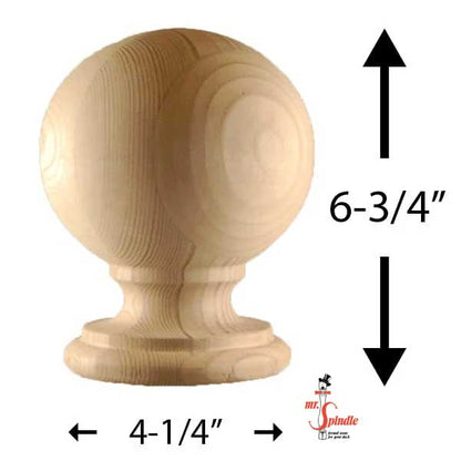 Mr. Spindle 6" Treated Traditional Finial Dimensions - The Deck Store USA