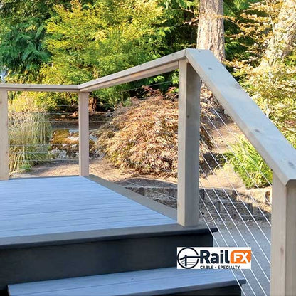 RailFX Express Mount Cable Rail Stairs - The Deck Store USA