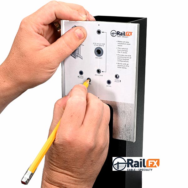 Oasis Picket Rail Post Template In Use