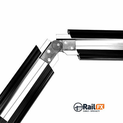RailFX Series 200 Universal Multi-Angle Splice Installed Bottom View at The Deck Store USA