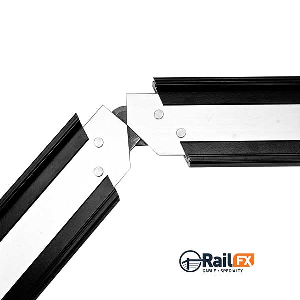 RailFX Series 400 Rail Universal Multi-Angle Splice Installed Bottom View - The Deck Store USA