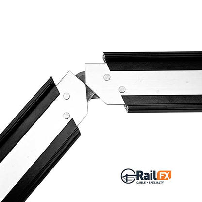 RailFX Series 400 Rail Universal Multi-Angle Splice Installed Bottom View - The Deck Store USA