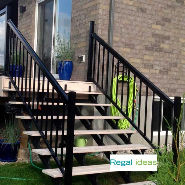 Regal Aluminum Stair Rail - Textured Black