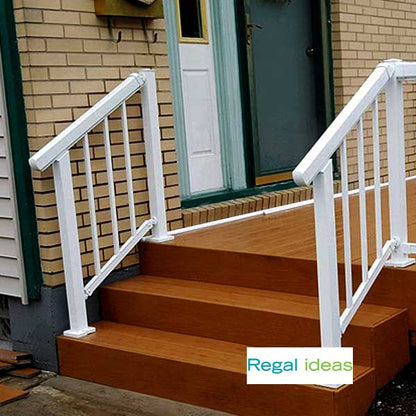 Regal Stair Rail End Caps Installed