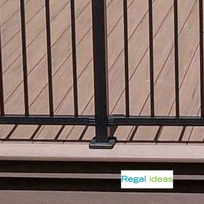 Urban Rail Post Base Cover Installed