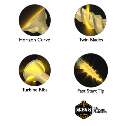 AXIS 316 Stainless Structural Wood Screw Features