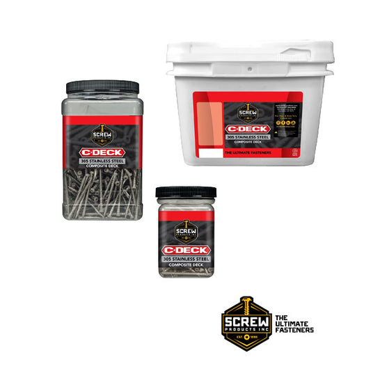 C-Deck Stainless Composite Deck Screw Packaging