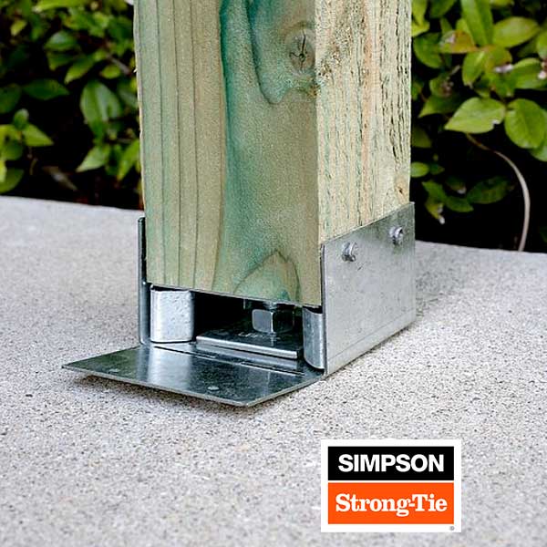 Simpson Strong-Tie ABW Adjustable Post Base Installed - The Deck Store USA