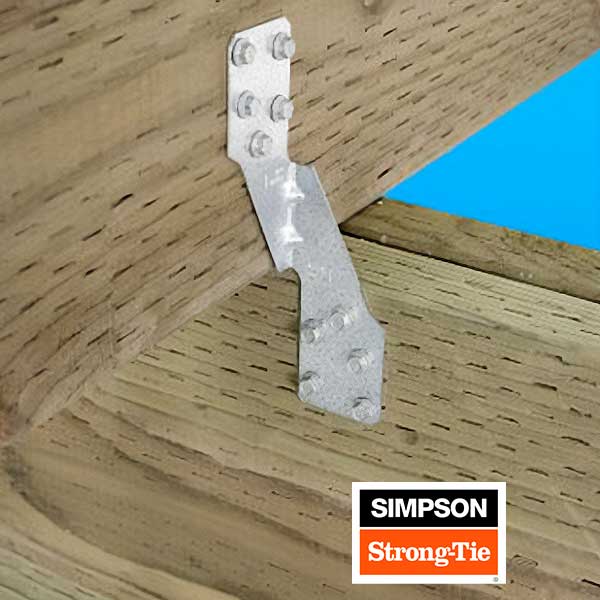 Simpson Strong-Tie H2.5AZ Hurricane Tie Installed - The Deck Store USA