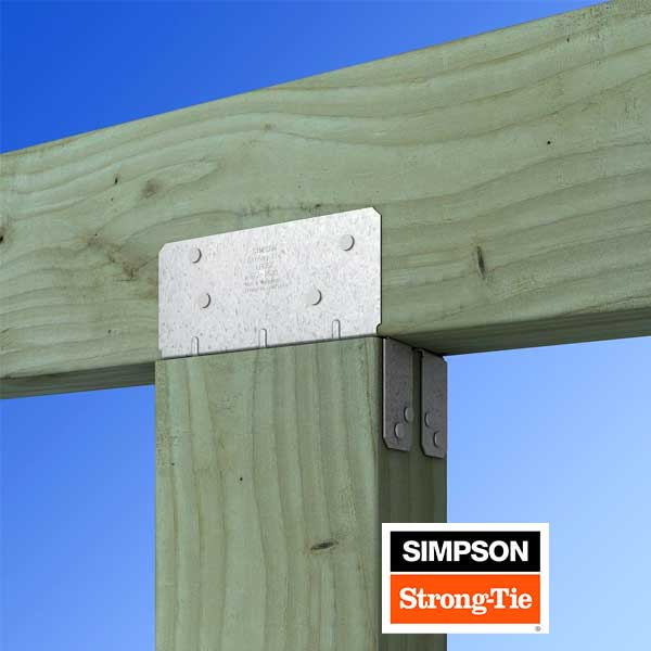 Simpson Strong-Tie LPC4Z Light Post Caps Installed - The Deck Store USA