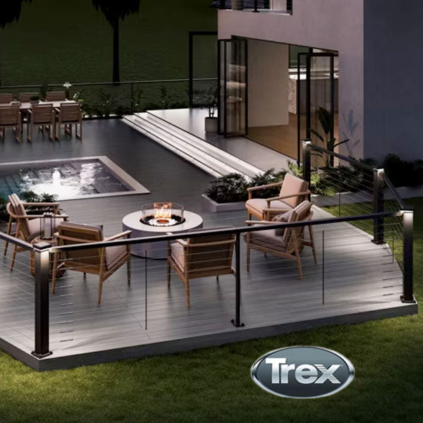Trex 24V 3-1/2" X-Series Post Cap Lights On Rail