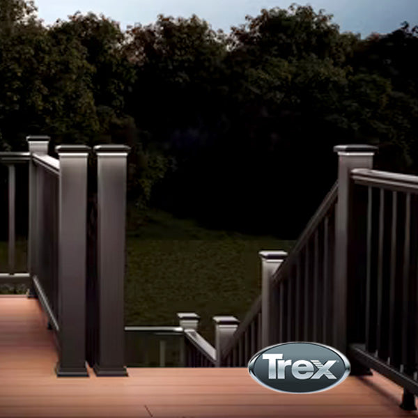 Trex 24V 4x4 Post Cap Light - Black Installed