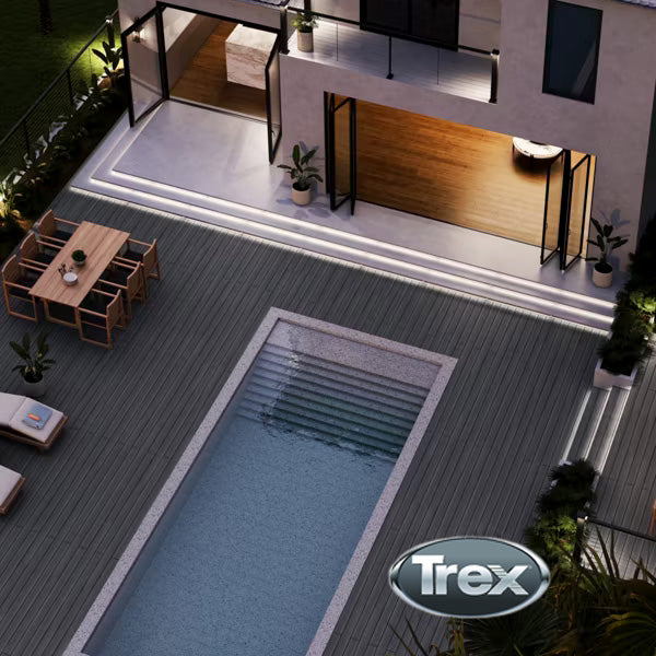 Trex 24V Linear Riser Lights Installed