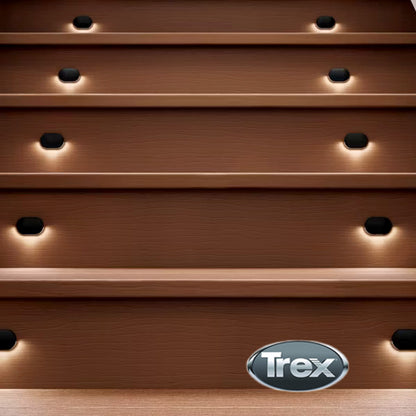 Trex Oval Riser Lights - Black Installed