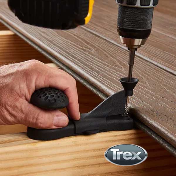 Trex Hideaway Universal Fastener Installation Tool In Use - The Deck Store USA