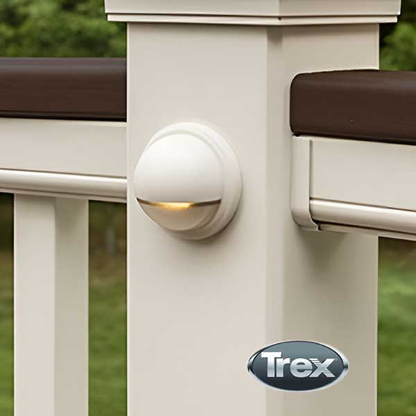 Trex Deck Rail Lights - Installed - The Deck Store USA