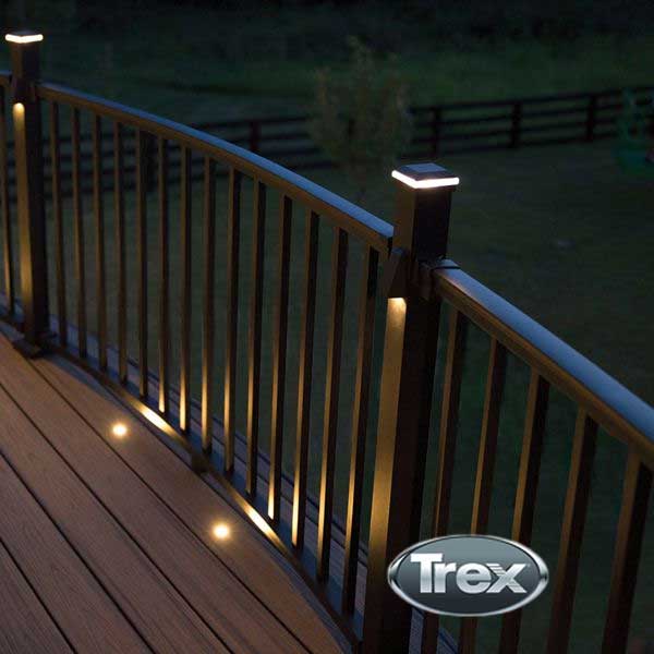 Trex Wedge Deck Post Lights - Installed - The Deck Store USA