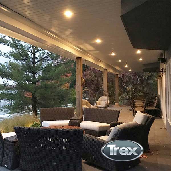 Trex RainEscape Soffit Lights Installed - The Deck Store USA