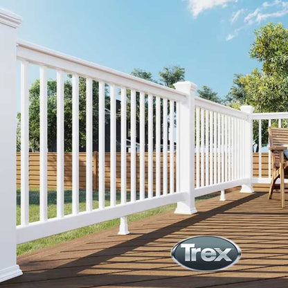Trex Select T-Rail Kit With Square Composite Balusters Installed