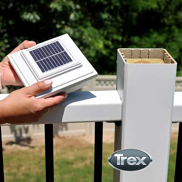 Trex Solar Post Cap Light Installation