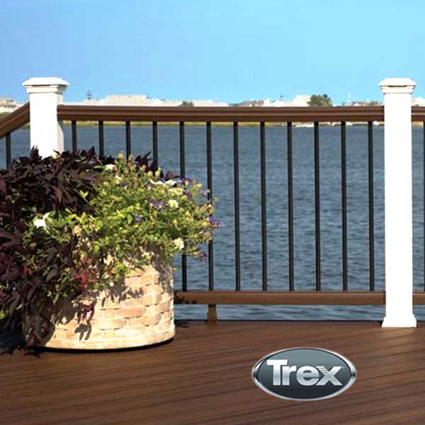 Trex Transcend Round Aluminum Baluster Infill Kits Installed - The Deck Store USA