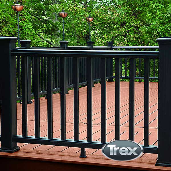 Trex Transcend Square Composite Baluster Infill Kits Installed - The Deck Store USA