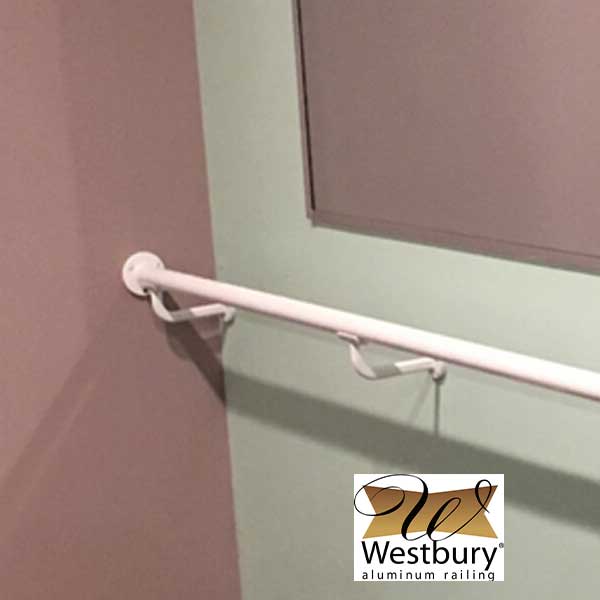 Westbury ADA Wall End Mount Bracket Installed