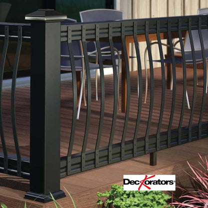 Deckorators Arc Face Mount Balusters Installed - The Deck Store USA