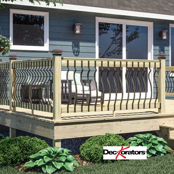 Deckorators Baroque Face Mount Balusters Installed - The Deck Store USA