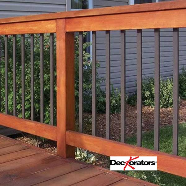Deckorators Traditional Face Mount Balusters Installed - The Deck Store USA