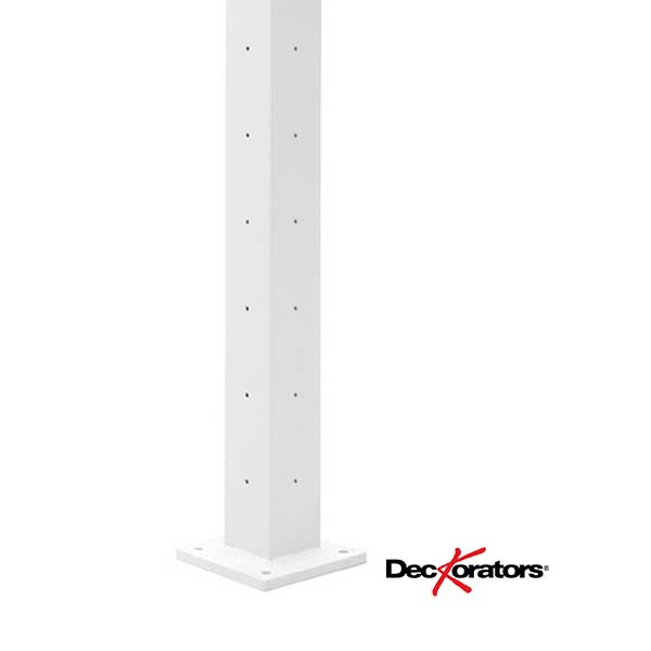 Deckorators 2-1/2" Contemporary Cable Rail White Corner Posts at The Deck Store USA