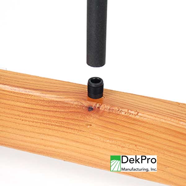 DekPro Round Straight Baluster Connector Application - The Deck Store USA