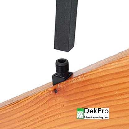 DekPro Square Stair Baluster Connector Application - The Deck Store USA