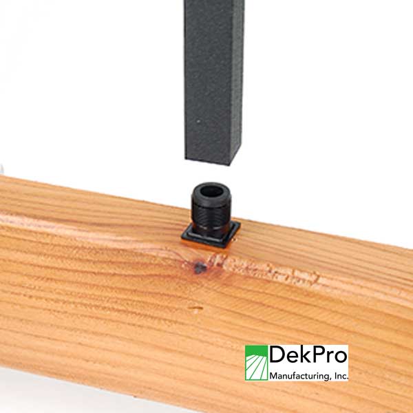 DekPro Square Straight Baluster Connector Application - The Deck Store USA