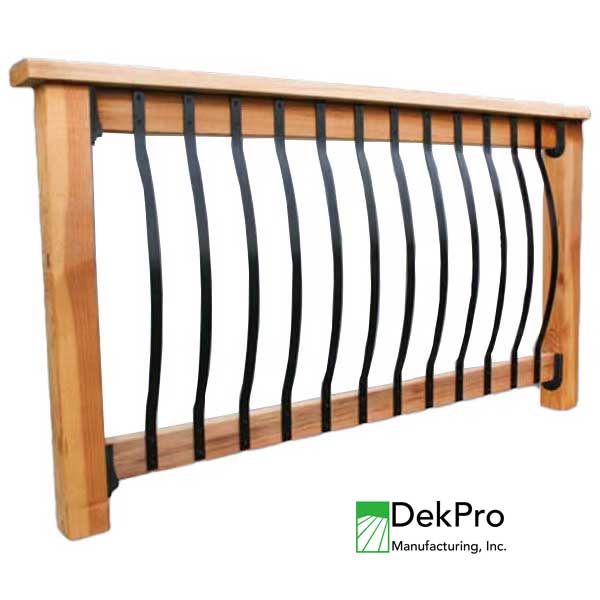 DekPro Bow Face Mount Balusters Installed - The Deck Store USA