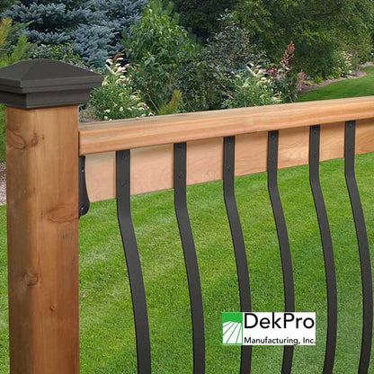 DekPro Bow Face Mount Balusters On Rail - The Deck Store USA