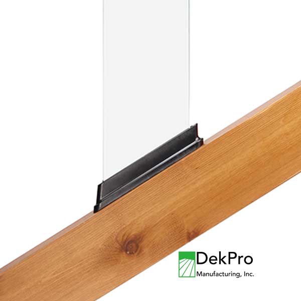 DekPro Stair Glass Baluster Connector Installed - The Deck Store USA