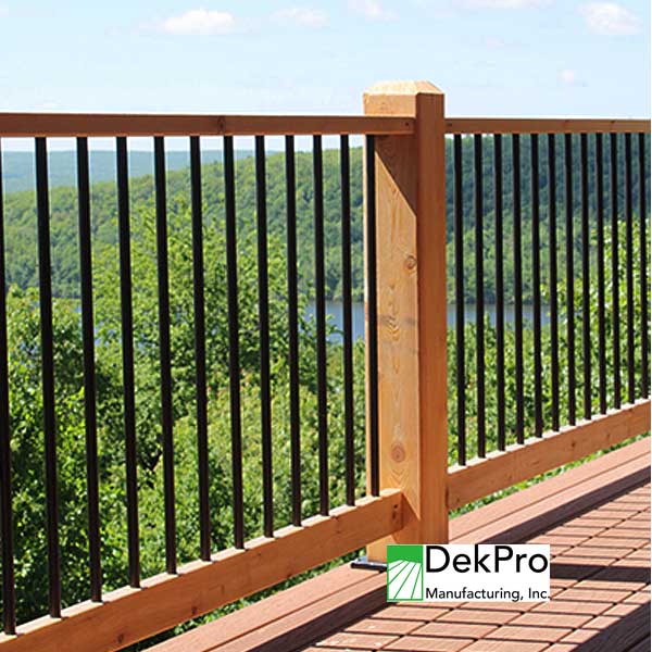 DekPro Round Aluminum Balusters Installed - The Deck Store USA