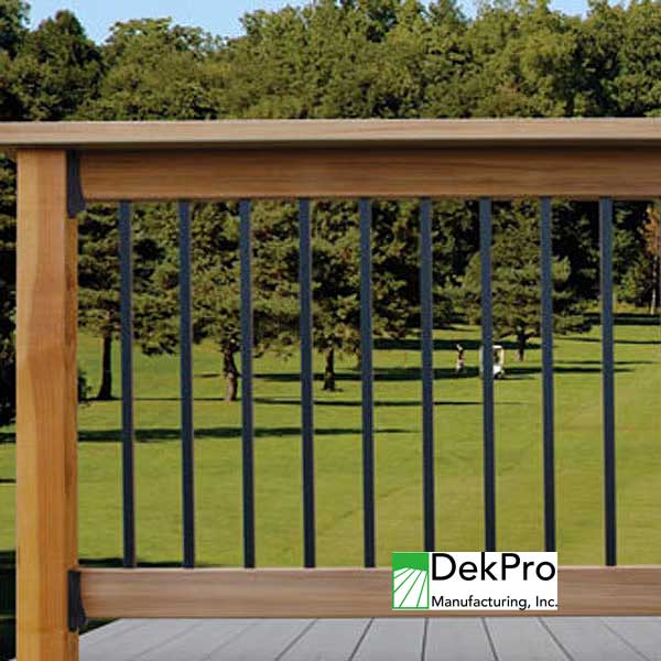 DekPro Square Aluminum Balusters In Rail - The Deck Store USA