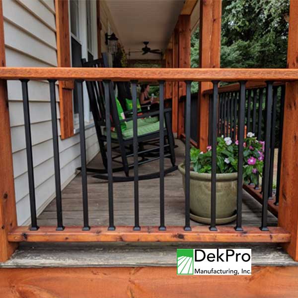 DekPro Square Aluminum Balusters On Porch - The Deck Store USA