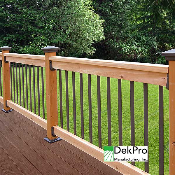 DekPro Traditional Face Mount Balusters On Rail - The Deck Store USA