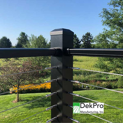 DekPro Prestige Black Top Rails Installed - The Deck Store USA