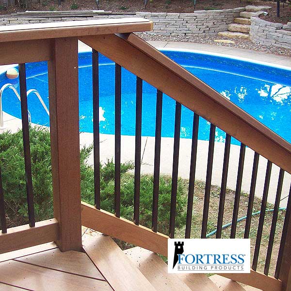 Fortress Mega Square Steel Balusters Installed - The Deck Store USA