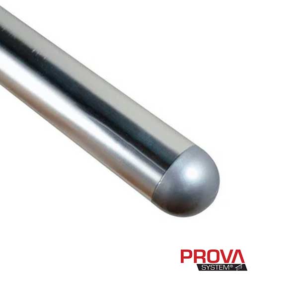 Prova PA7 Handrail Silver Endcaps Installed - The Deck Store USA